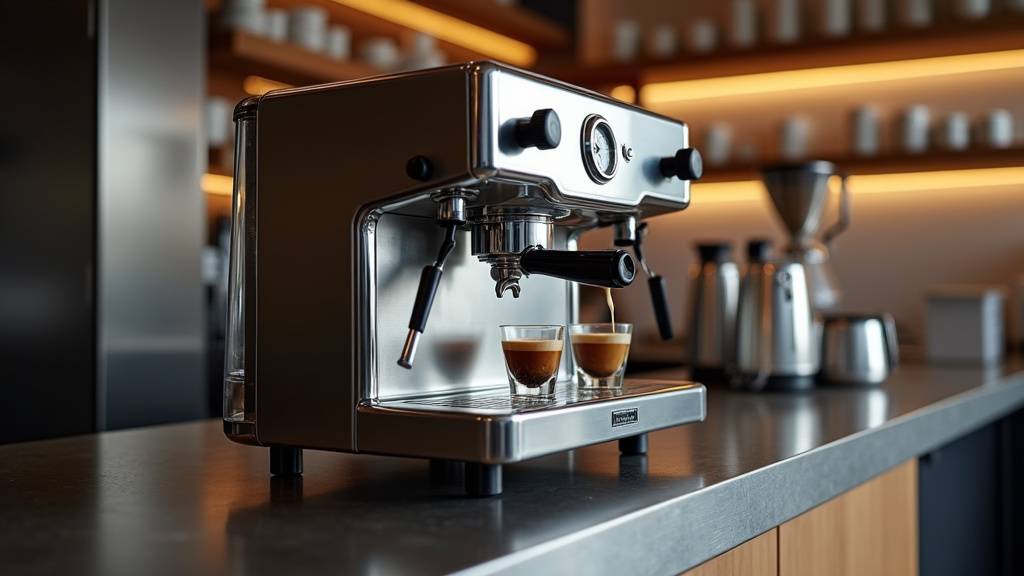 Machine à café Simonelli Appia II Compact en action dans un bar professionnel