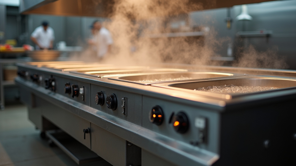 Préparation de crème pâtissière au bain-marie dans une pâtisserie professionnelle