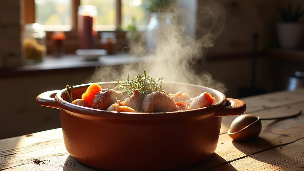 Ruelle pavée de Castelnaudary avec façades médiévales et enseignes d'auberges traditionnelles