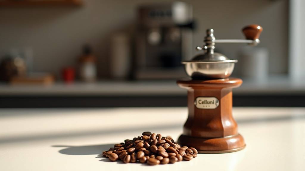 Moulin à café professionnel avec grains Cellini et expresso coulant