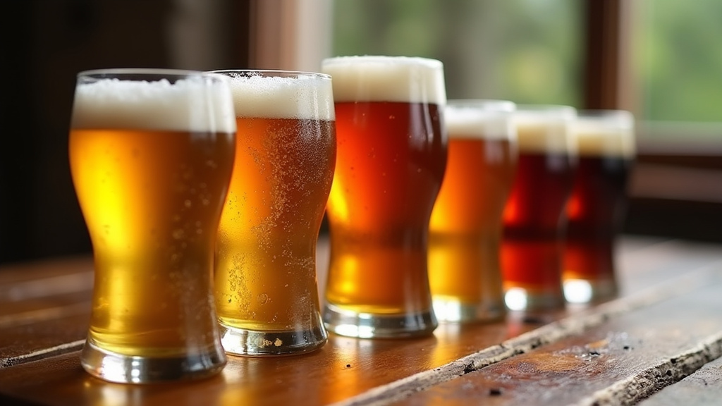 Collection de verres à bière de différentes formes, mettant en évidence les différentes ouvertures et courbures