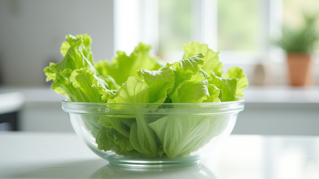 Utilisation d'une essoreuse à salade avec différents types de légumes verts