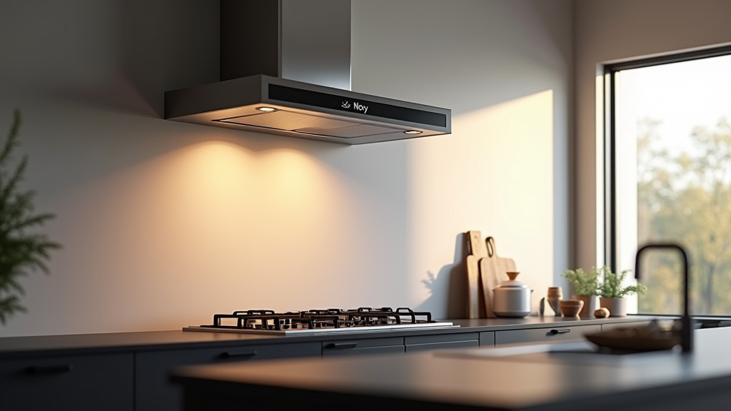 Différents modèles de hottes Novy : plafonnier, murale, îlot et encastrable