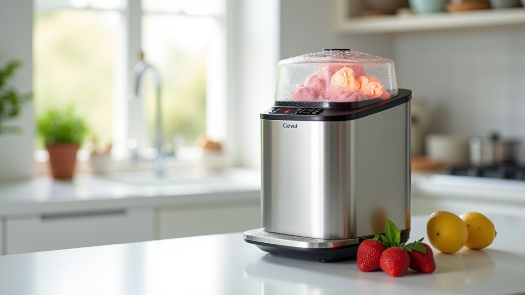 Machine à glace italienne professionnelle avec plusieurs réservoirs et système de distribution multiple