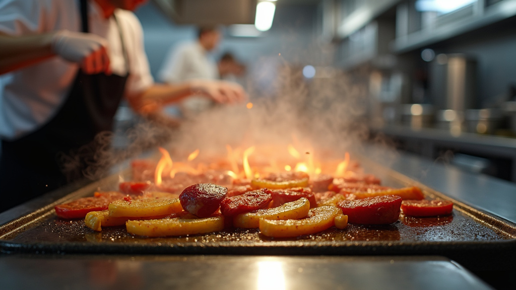Installation professionnelle d'une plancha gaz dans une cuisine restaurant