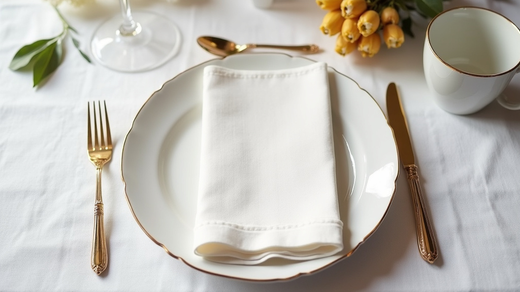 Comparaison de serviettes en papier classiques et non tissées sur une table de mariage