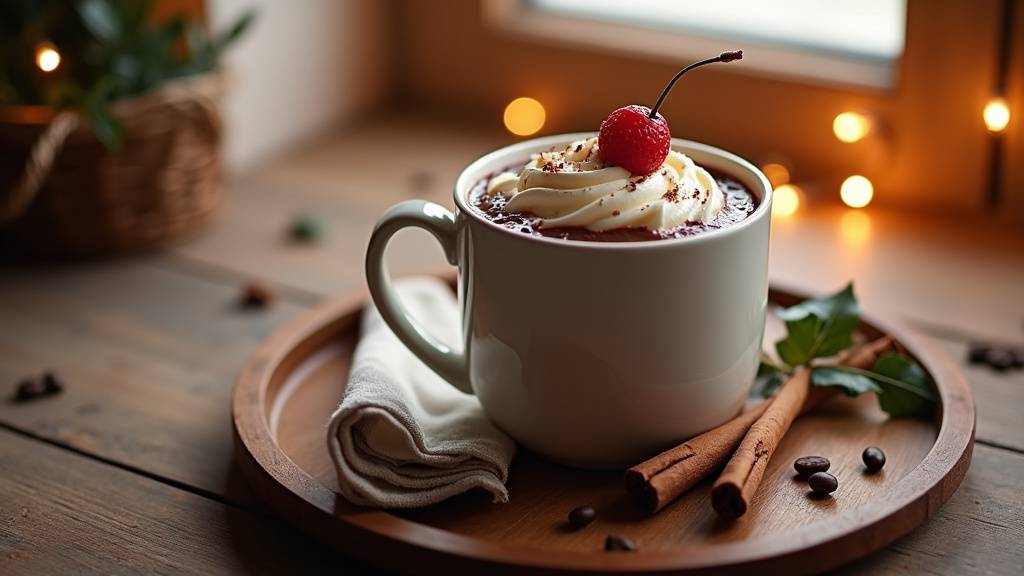 Coffret de Noël en tasse élégant avec accessoires de dégustation