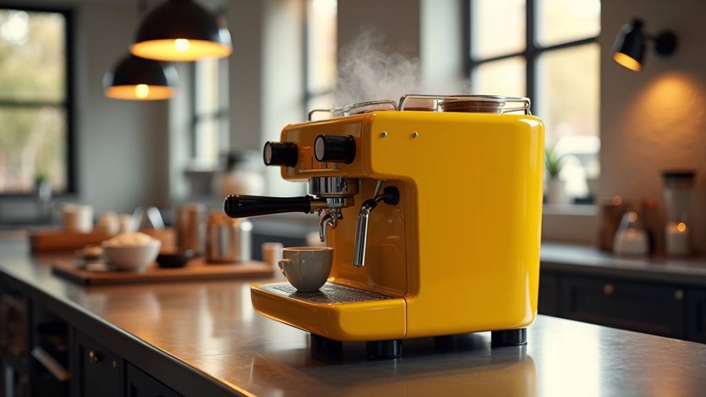 Vue d'ensemble de la machine Conti X-One TCI Tall Cup jaune, mettant en avant ses lignes modernes