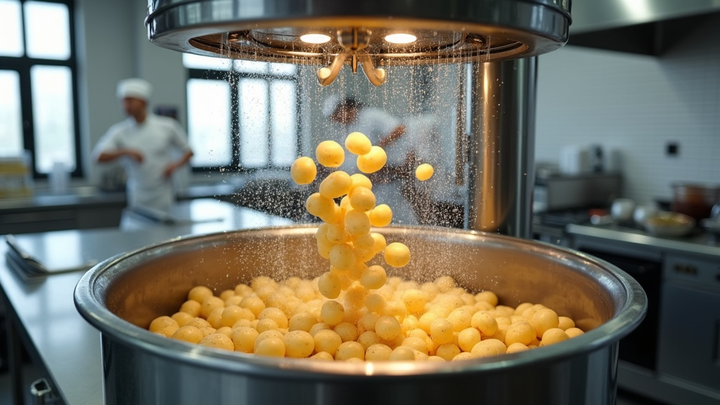 Légumes épluchés et prêts à être cuisinés après passage dans l'éplucheuse professionnelle