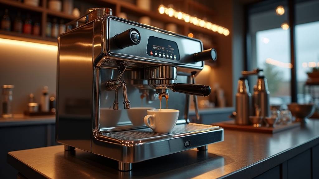 Détail de l'écran tactile SmartTouch de l'Etna Sagitta affichant les options de café