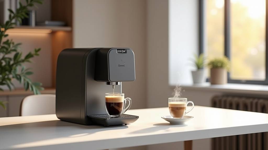 Détail de la préparation d'un café avec la Necta Krea Touch