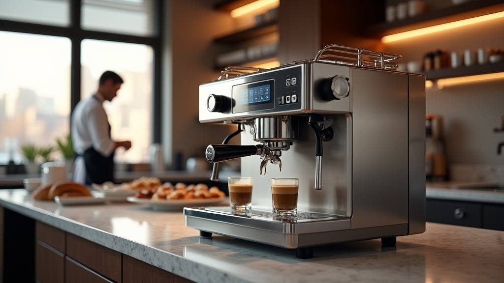 Machine à café professionnelle Unic Tango ST Duo en action dans un établissement