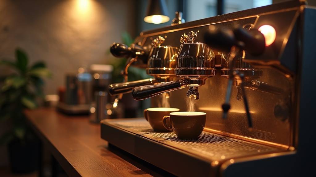 Machine à café Reneka Family Compact 2 groupes avec design rétro-futuriste