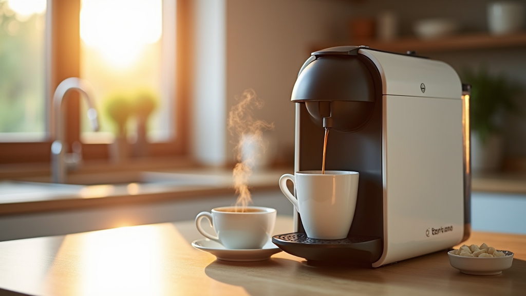 Détail du système INTELLIBREW avec une T DISC insérée dans la machine Tassimo