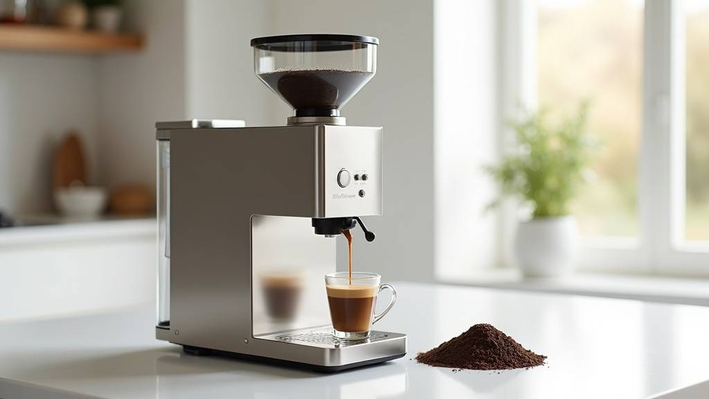 Moulin Nuova Simonelli MDH fonctionnant silencieusement dans une cuisine moderne