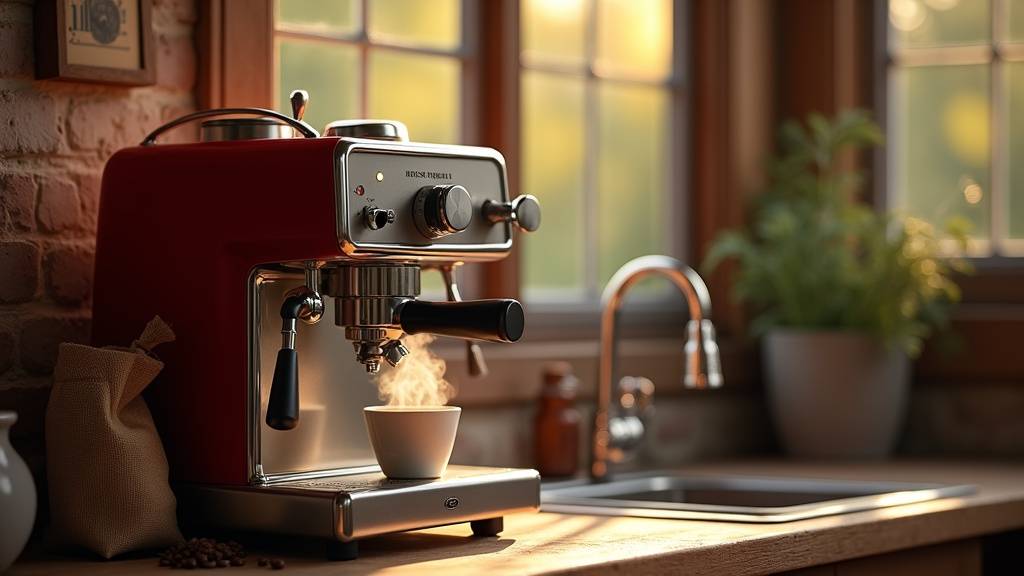 Machine expresso Nuova Simonelli Oscar Mood sur un plan de travail de cuisine