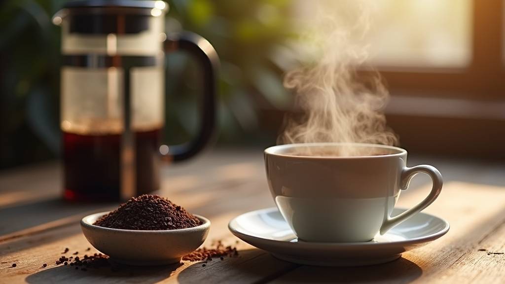 Préparation de café avec un kit de café moulu et différents accessoires