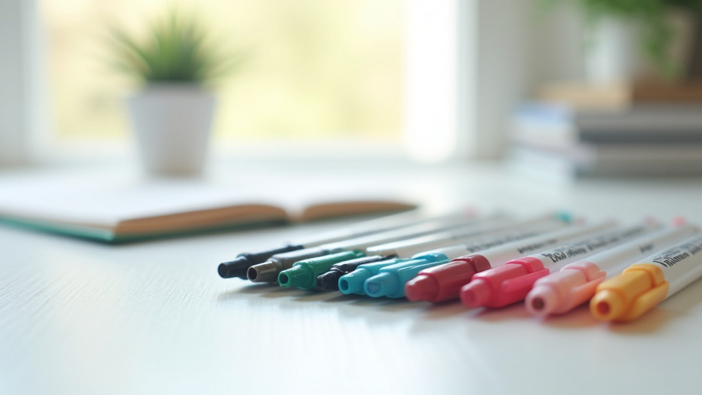 Collection variée de feutres pour le dessin et le coloriage, organisés par catégories et types