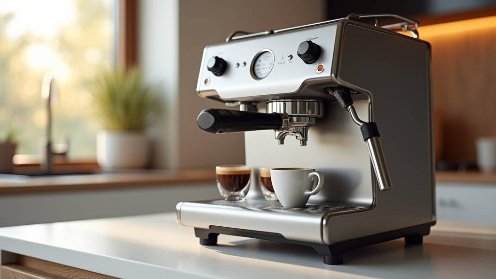 Détail du design rétro de la machine Reneka Family Home