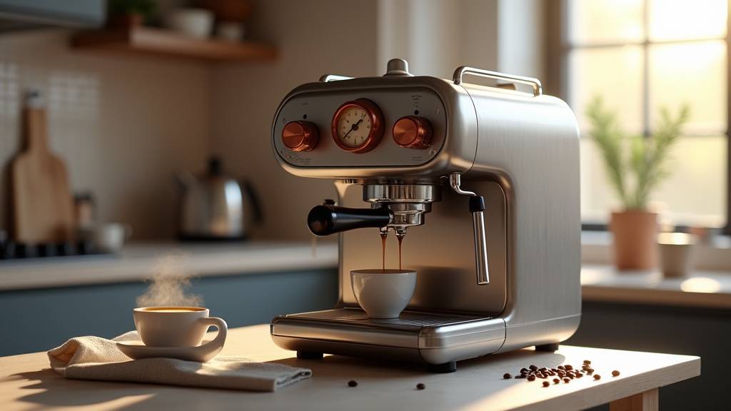 Machine à café Reneka Family Home sur un plan de travail de cuisine