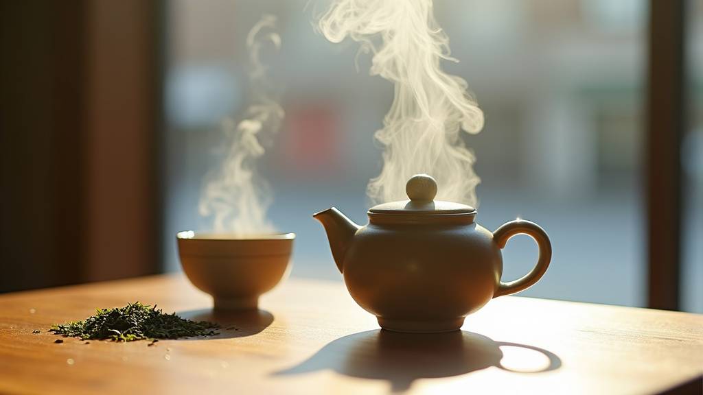 Thé en vrac japonais dans un salon de thé traditionnel à Sapporo