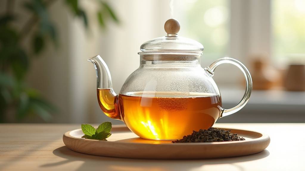 Théière Bahar en verre avec filtre intégré et bec verseur