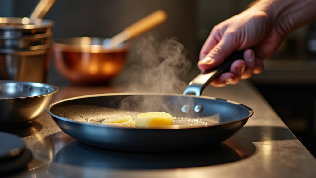 Ustensiles De Buyer professionnels sur une plaque de cuisson