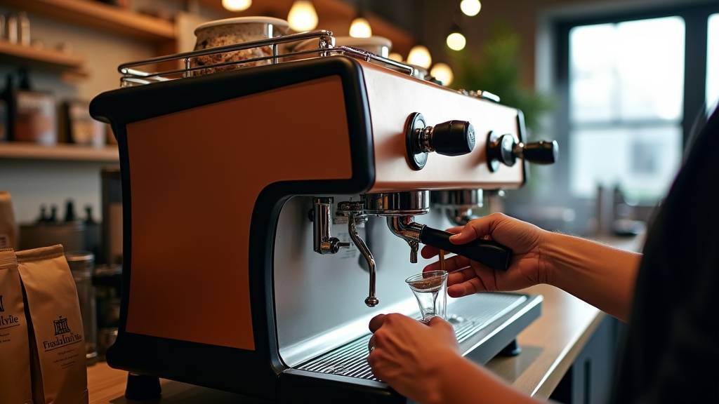 Machine à café professionnelle Victoria Arduino Eagle One dans un café moderne