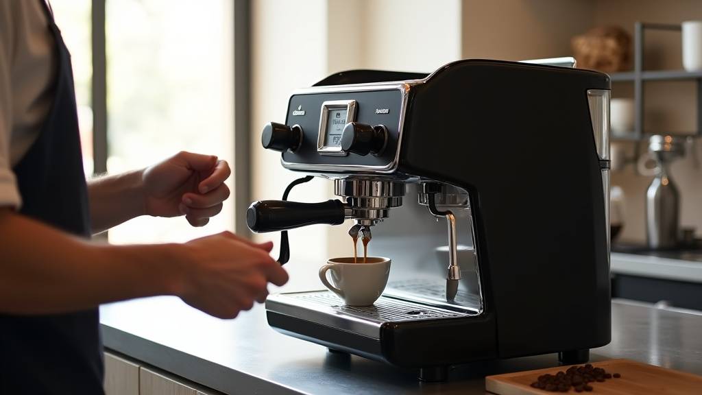 Détail de la machine à café Reneka Viva E Compact