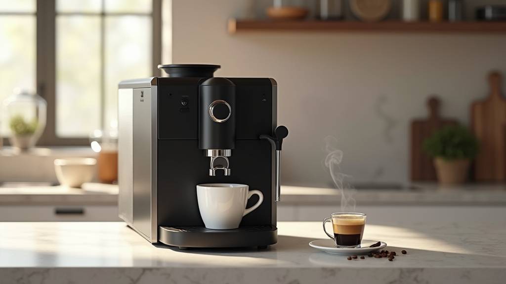 Machine à café Reneka Viva E Compact sur un comptoir de café